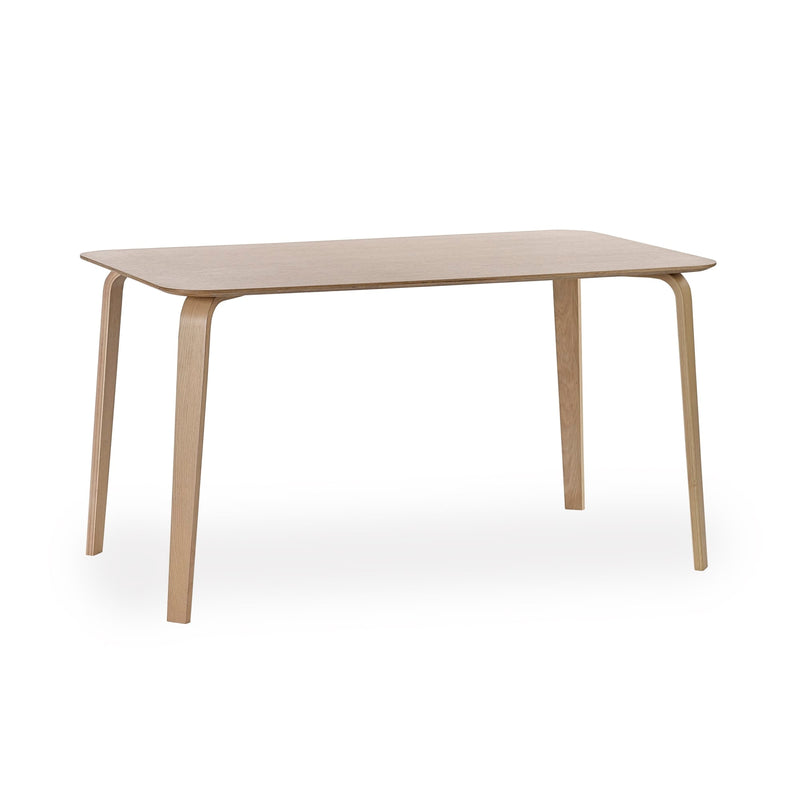 Beige rectangular table on a white background