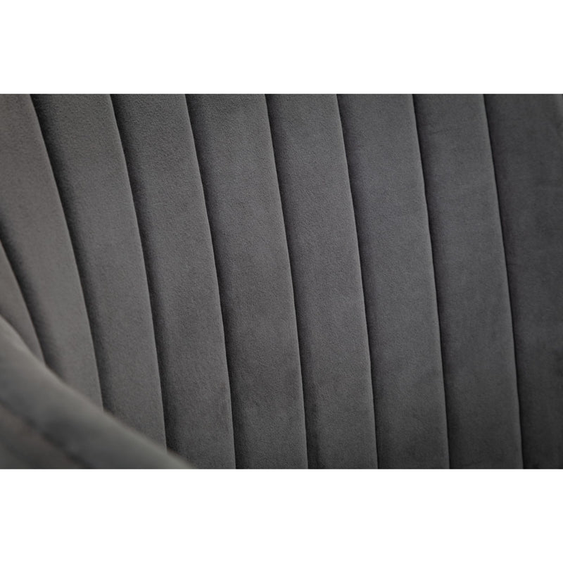 Close-up of gray fabric with pleated texture