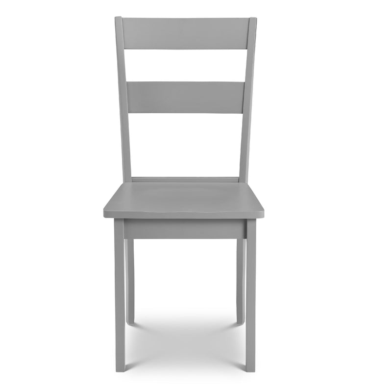 Gray wooden chair on a white background