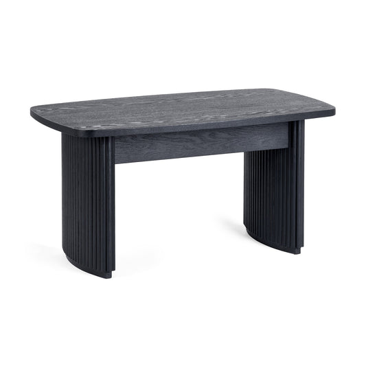 Dark gray rectangular table on a white background