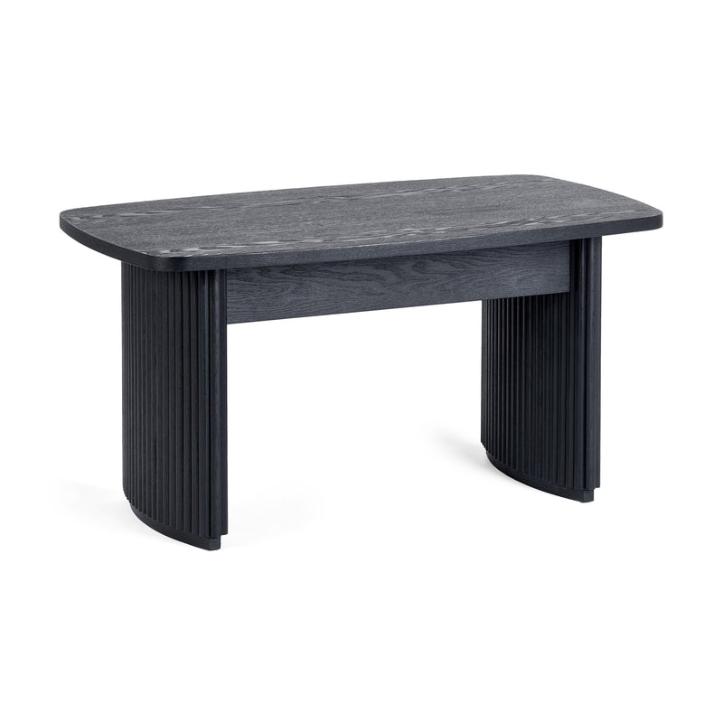 Dark gray rectangular table on a white background