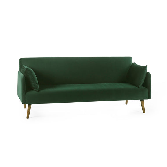 Green sofa on a white background