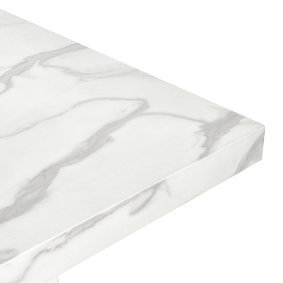 White marble-patterned surface on a white background