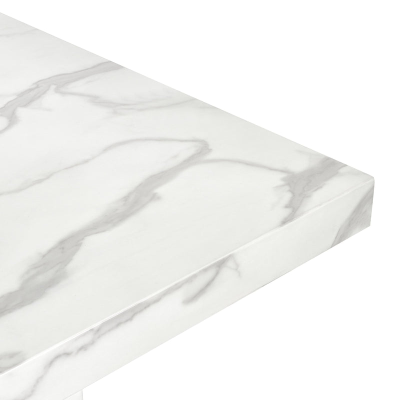 White marble-patterned surface on a white background