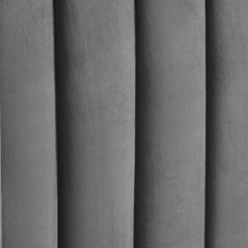 Close-up of gray fabric with a textured pattern