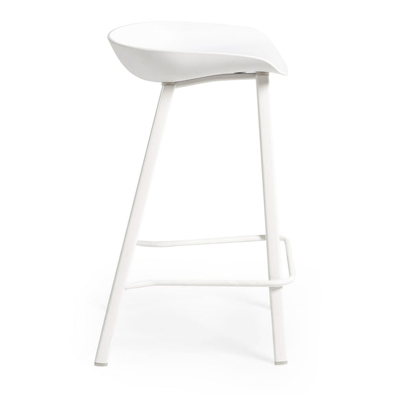 White bar stool on a white background