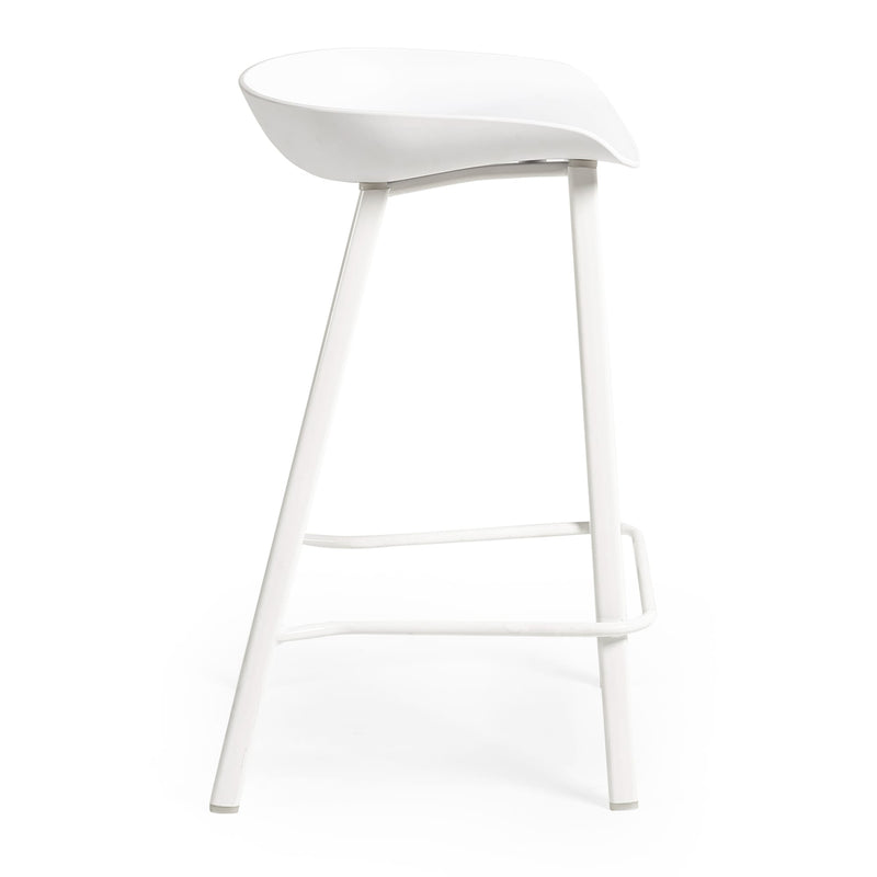White bar stool on a white background