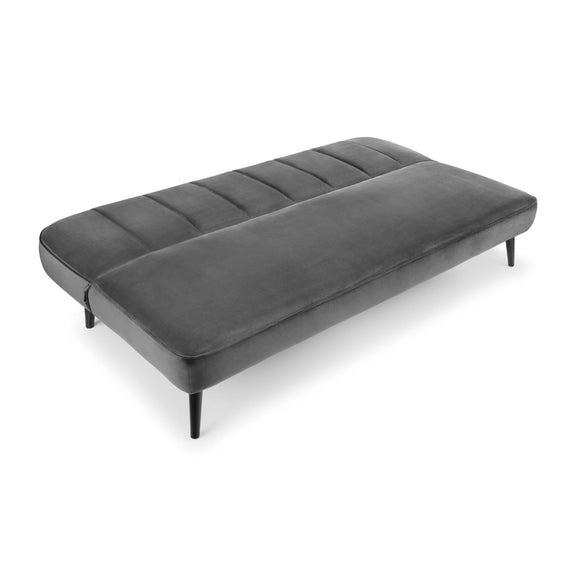 Gray futon sofa on a white background