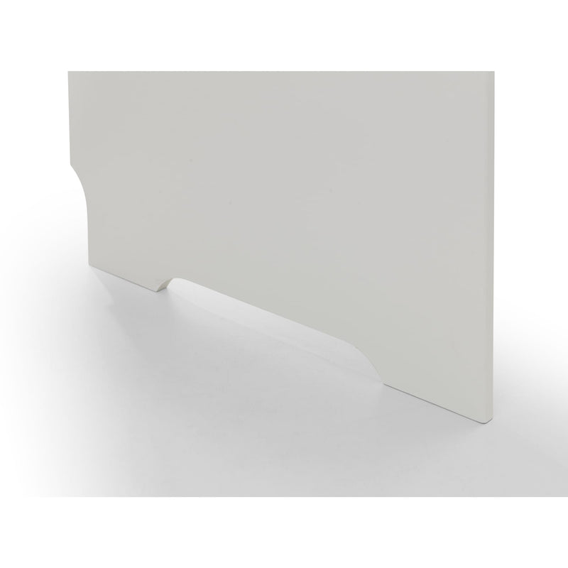 White wall-mounted shelf on a white background