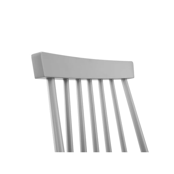 Gray chair with a minimalist design on a white background