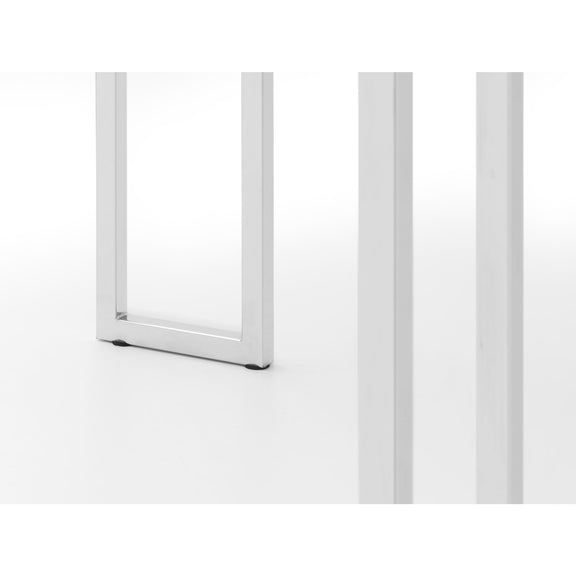 White metal table leg on a white background