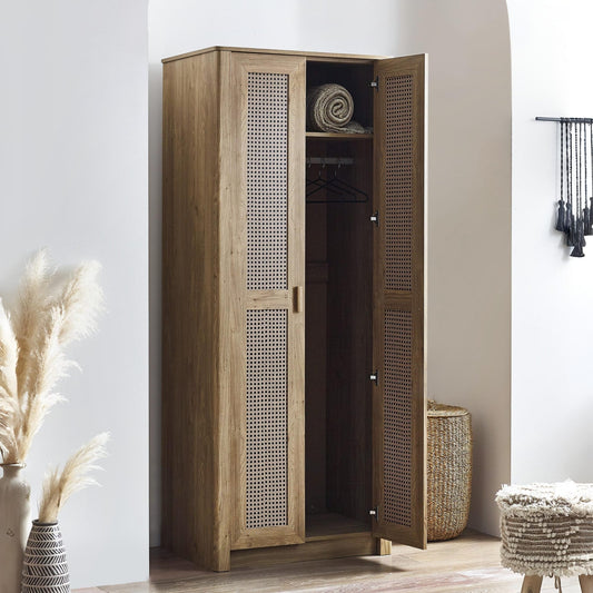 Sydney 2 Door Wardrobe 80cm - Oak