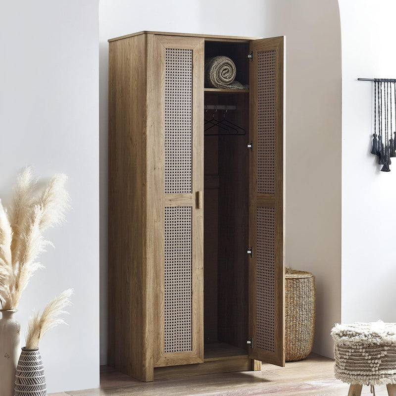 Sydney 2 Door Wardrobe 80cm - Oak