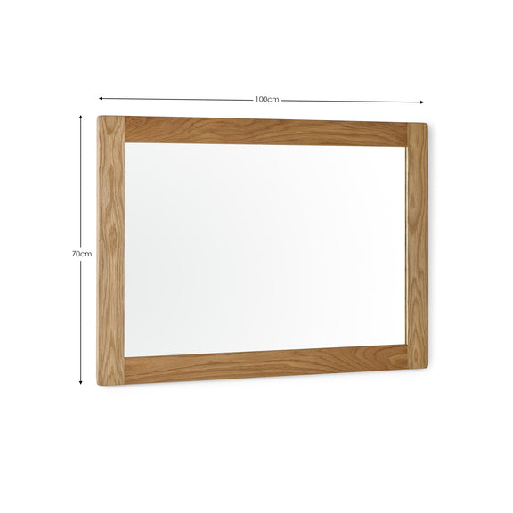 Wooden picture frame with dimensions on a white background