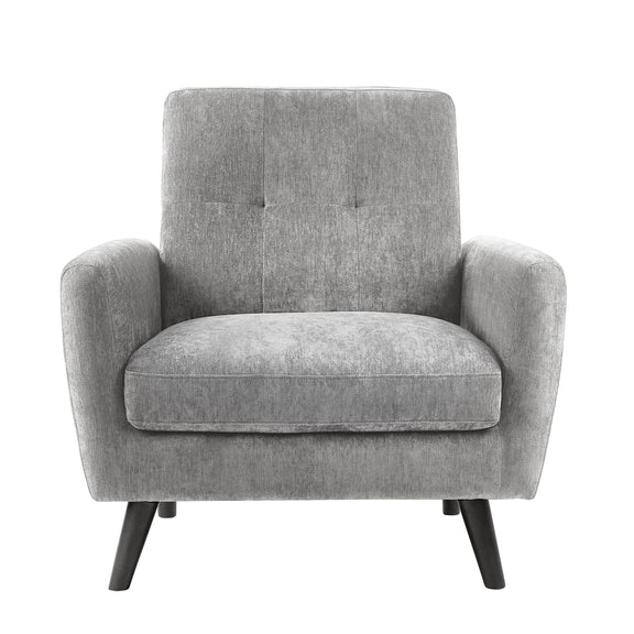 Gray armchair on a white background