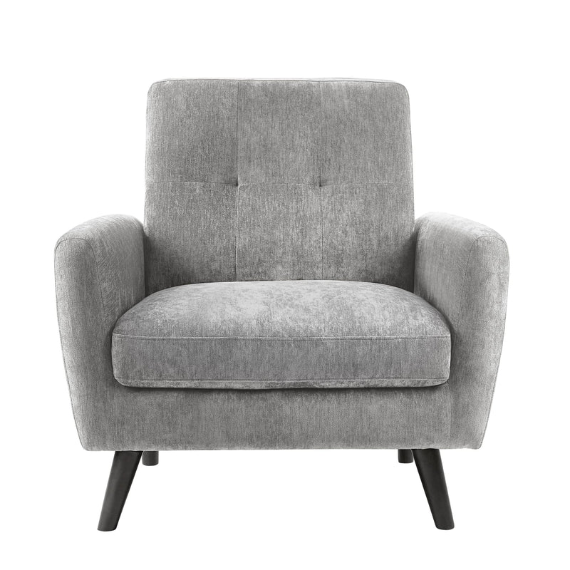 Gray armchair on a white background
