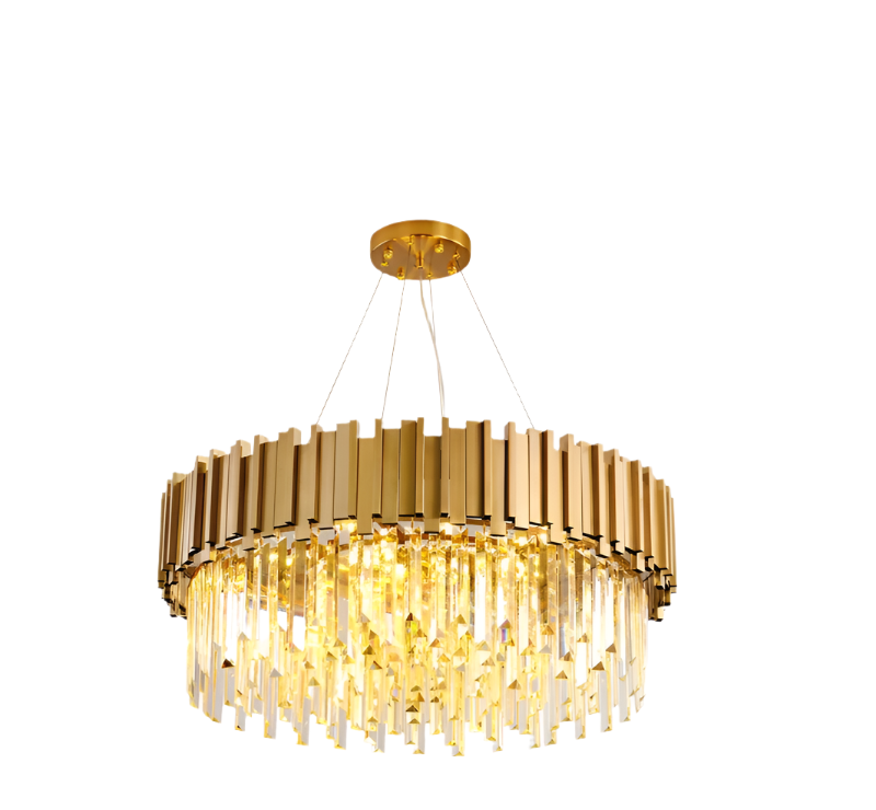 Gold Crystal Tiered Chandelier