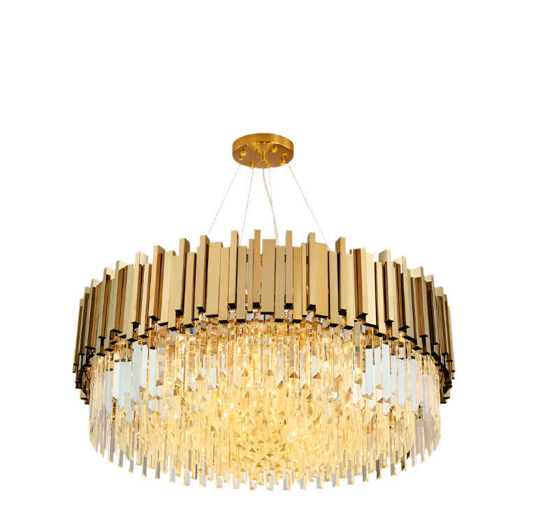 Gold Crystal Tiered Chandelier