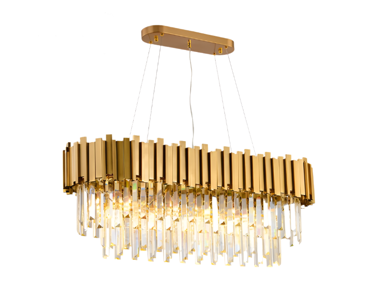 Gold Crystal Tiered Chandelier