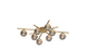 Gold Crystal Burst Chandelier – Modern LED Flush Mount Ceiling Light