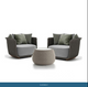Khaki PE Rattan Outdoor Sofa Set – UV-Resistant Balcony & Garden Seating – Custom Made