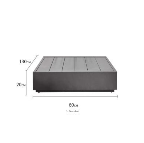 Minimalist Outdoor Aluminum Sofa Set with Matching Coffee Table – Weatherproof Garden Lo