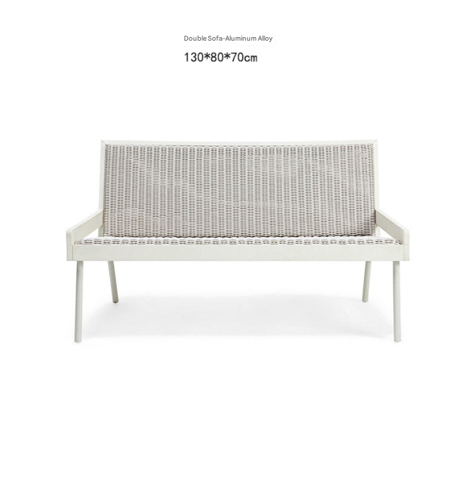 Teak & Aluminum Outdoor Sofa Set with Coffee Table – Weatherproof Garden Lounge Furnitur
