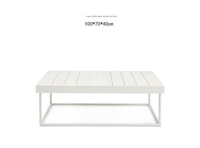 Teak & Aluminum Outdoor Sofa Set with Coffee Table – Weatherproof Garden Lounge Furnitur