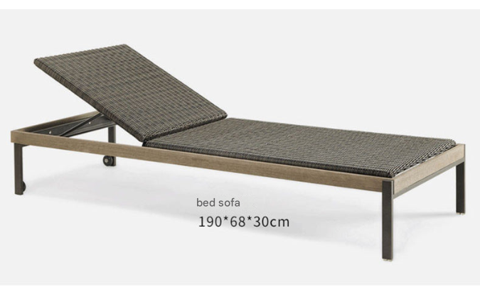 Teak & Aluminum Outdoor Sofa Set with Coffee Table – Weatherproof Garden Lounge Furnitur