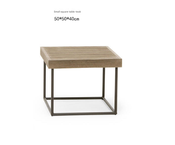 Teak & Aluminum Outdoor Sofa Set with Coffee Table – Weatherproof Garden Lounge Furnitur