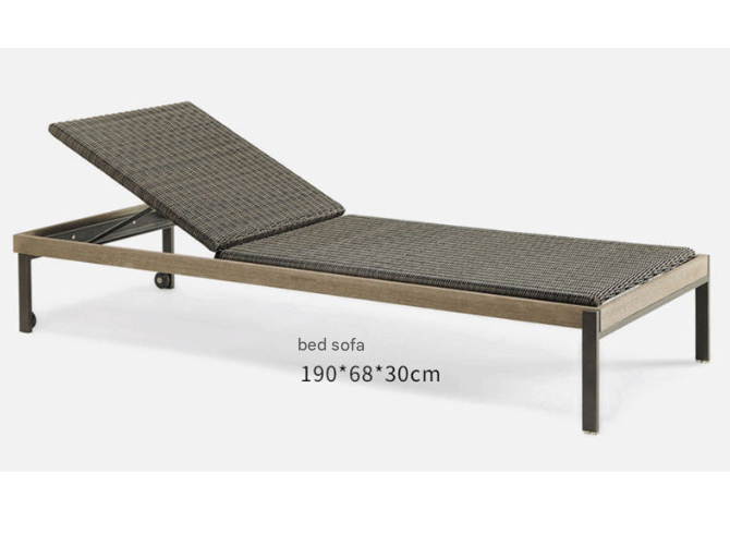 Teak & Aluminum Outdoor Sofa Set with Coffee Table – Weatherproof Garden Lounge Furnitur