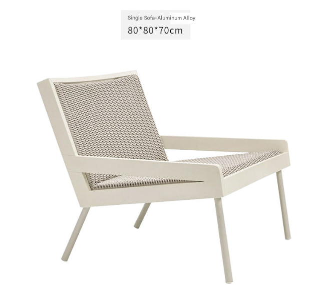 Teak & Aluminum Outdoor Sofa Set with Coffee Table – Weatherproof Garden Lounge Furnitur