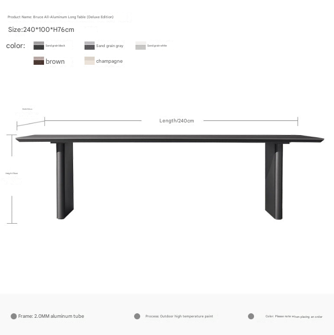 Luxury Outdoor Aluminum Dining Set – Nordic Villa Garden Table with Chairs – Custom Made