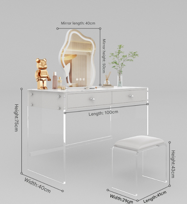 LED Mirror Dressing Table – Custom Made Bedroom Vanity Set