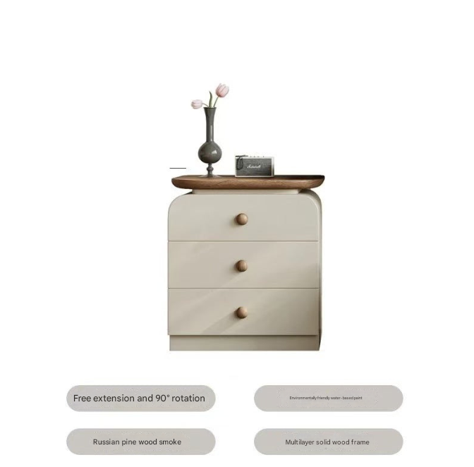 Modern French Walnut Rotating Dressing Table – Custom Made Bedroom Vanity Set