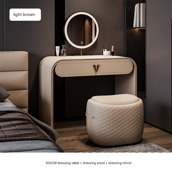 Modern Italian LED Mirror Dressing Table – Custom Made Bedroom Vanity Set