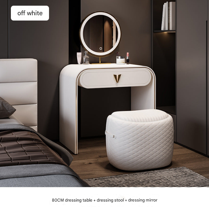 Modern Italian LED Mirror Dressing Table – Custom Made Bedroom Vanity Set