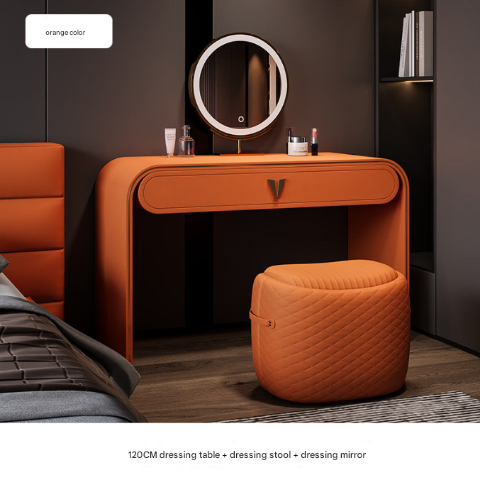 Modern Italian LED Mirror Dressing Table – Custom Made Bedroom Vanity Set
