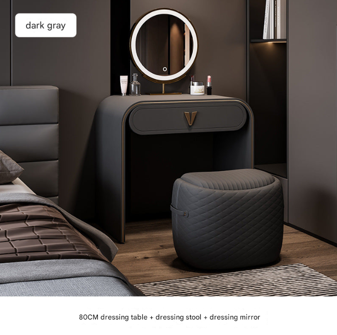 Modern Italian LED Mirror Dressing Table – Custom Made Bedroom Vanity Set