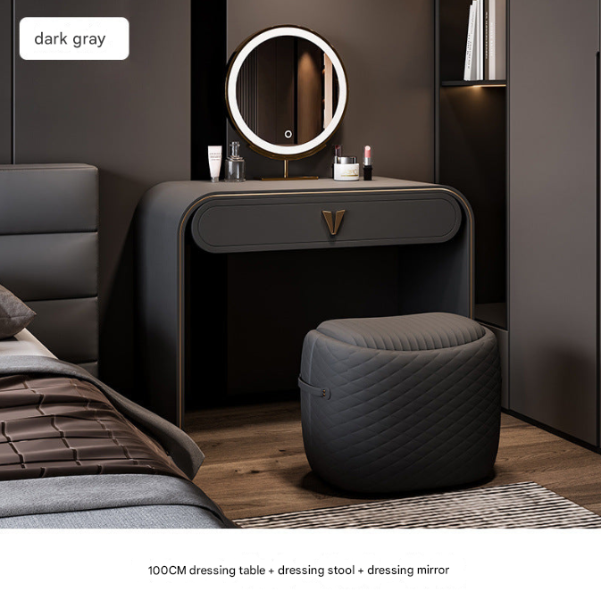 Modern Italian LED Mirror Dressing Table – Custom Made Bedroom Vanity Set