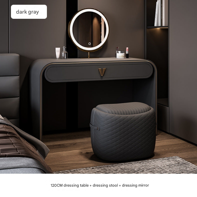 Modern Italian LED Mirror Dressing Table – Custom Made Bedroom Vanity Set