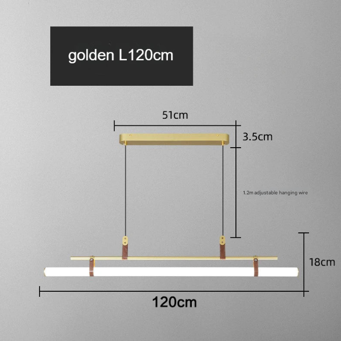 Modern Nordic Linear LED Pendant Light