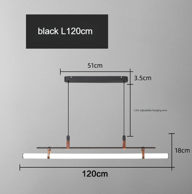 Modern Nordic Linear LED Pendant Light