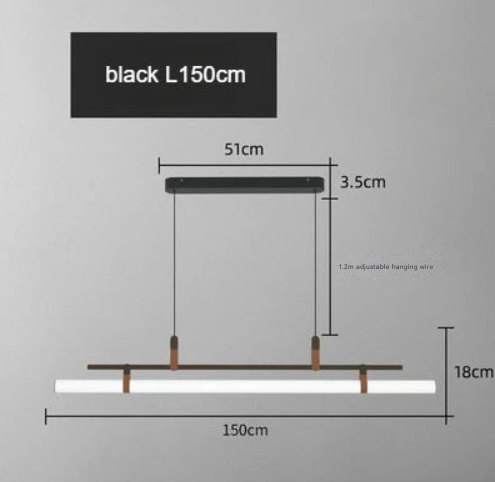 Modern Nordic Linear LED Pendant Light