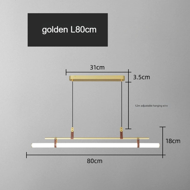 Modern Nordic Linear LED Pendant Light