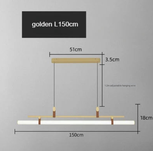 Modern Nordic Linear LED Pendant Light