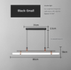 Gold Leather Strap LED Tube Pendant – Modern Linear Dining Chandelier