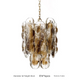 Amber Glass Disc Chandelier – Retro Luxury Pendant Light