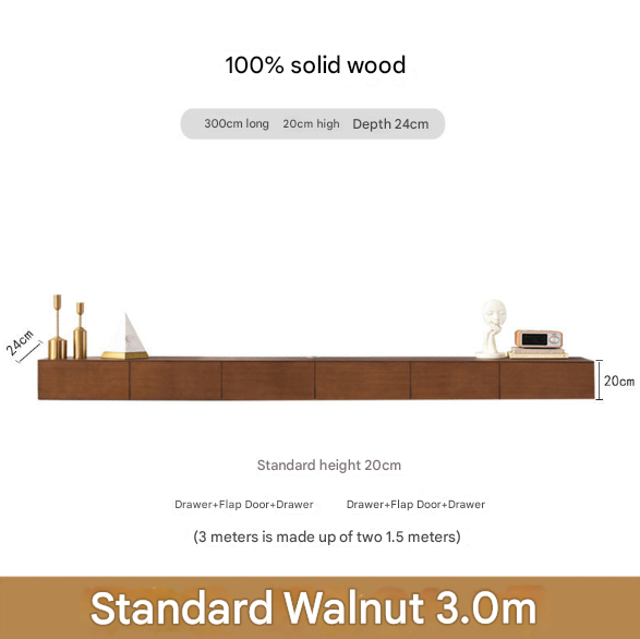 Minimalist Solid Floating Wall Mounted TV Unit – Custom Made Living Room Media Console