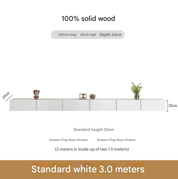 Minimalist Solid Floating Wall Mounted TV Unit – Custom Made Living Room Media Console